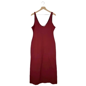 Reformation Tyra Sleeveless Knit Jersey Maxi Tank Dress Chianti XL - Picture 1 of 7