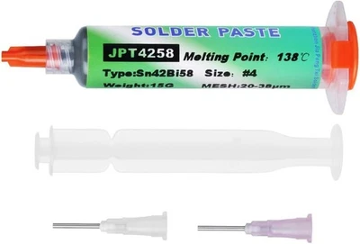 Flintronic Bleifreies Lötpaste 15g, Sn42 Bi58 Spritzenlötpaste Flussmittel - Bild 1 von 4