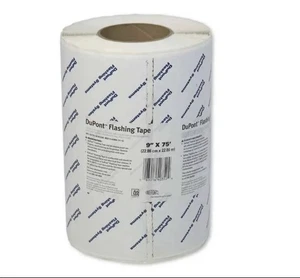 DuPont Tyvek Flashing Tape - 9" x 75'  Box Of 4 Rolls - Picture 1 of 2