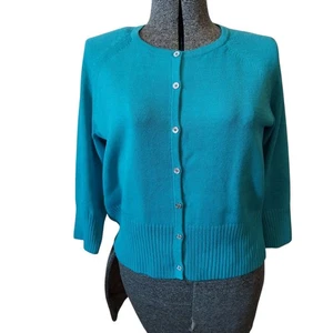 Maglione cardigan St John Santana maglia taglia M misto lana bottoni manica 3/4 LEGGI - Foto 1 di 12