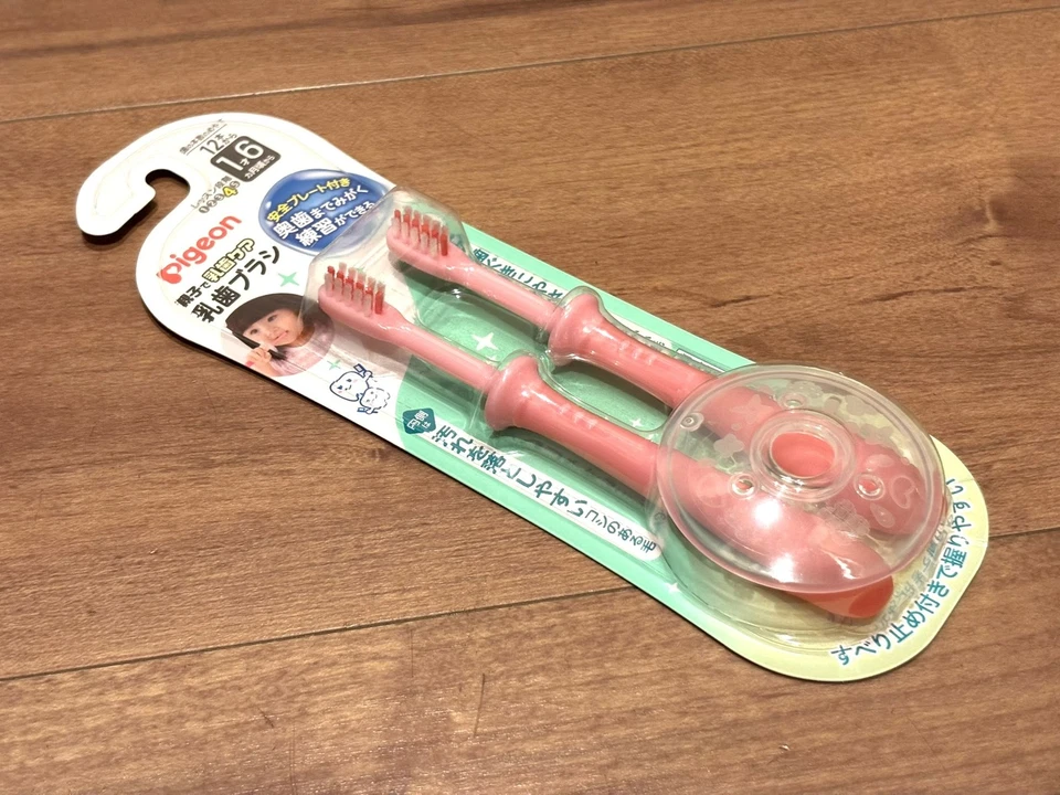Cepillo de dientes Pigeon Baby lección etapa 4 (rosa) paquete de 2, edad 1 año 6 meses en adelante Foto 1 de 4