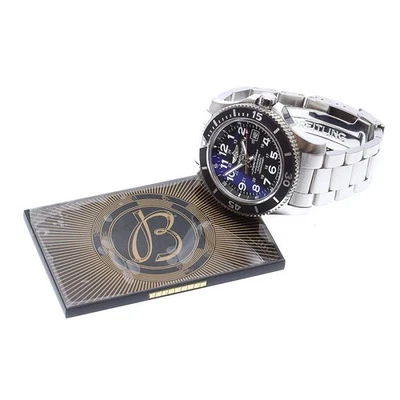 BREITLING SUPER OCEAN II 44 A17392 44mm SS Black Dial Automatic Date #C577 - image 1 of 4