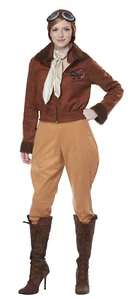 Amelia Earhart Historical Aviator Pilot Adult Women Costume - Picture 1 of 1