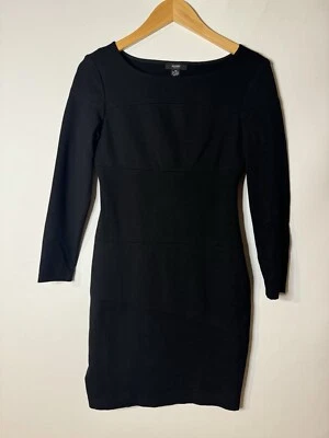 Alfani Womens Petite 4p Bodycon Mini Dress Long Sleeve Fitted Short Black - Image 1 of 4
