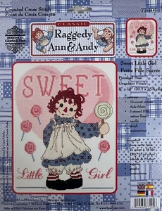 New: Janlynn RAGGEDY ANN & ANDY "Sweet ... Girl" counted cross stitch kit 77-105 - Picture 1 of 2