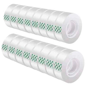 Rotoli Nastro Trasparente 3/4" x 1000" Dispenser Ricarica 16 Rotoli Nastro Scotch - Foto 1 di 6