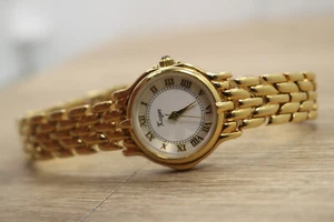 Luger Quartz Watch Ladies Gold Tone Quartz Watch New Batt - Picture 1 of 6