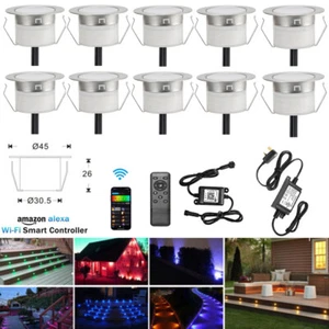 45mm WIFI APP Remote Decking Light Kits RGB+Warm White Garden Kitchen Light IP67 - Picture 1 of 13