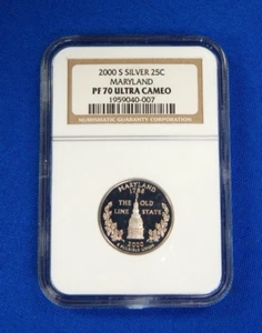 2000-S Washington State Quarter Silver Maryland PF70 UCAM NGC - Picture 1 of 2