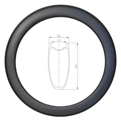 Bicicleta de carretera 700c freno en V llantas de carbono cubierta sin cámara ruedas de bicicleta 20H 24H Foto 1 de 4