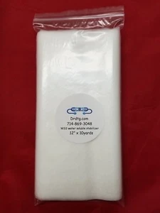 Vilene, WSS 12"x10 yards Water Soluble Stabilizer Backing, Lace embroidery - Picture 1 of 2