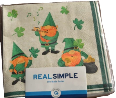 Paper Napkins ST. PATRICK'S DAY 40 COCKTAIL NIP 3-PLY by REAL SIMPLE Beverage - Image 1 of 4