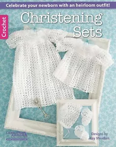 Leisure Arts Christening Sets Crochet Book - Picture 1 of 2