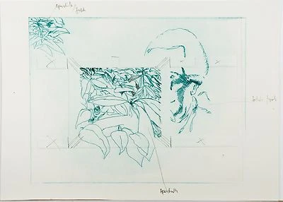 Dieter Pieper/ 1948-2001/Diedee Pieper/ Radierung/ Worpswede / Maler Radierer - Bild 1 von 4