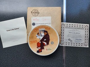 Norman Rockwell Teller Weihnachten 1983 Knowles Limited Edition Box & Papiere - Bild 1 von 5