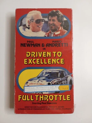 Driven to Excellence/Full Throttle (VHS, 1987) Newman & Andretti - SEALED - Image 1 of 2