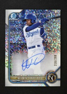2022 Bowman Chrome Prospect Auto Speckle #CPA-WC Wilmin Candelario /299 - Royals