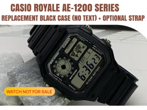 Replacement Black Case (NO TEXT) & Strap Casio Royale AE-1200 WATCH NOT INCLUDED - Picture 1 of 10
