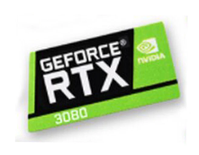 Adesivo Nvidia GeForce RTX 3080 12 x 22 mm custodia OEM distintivo - Immagine 1 di 1