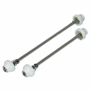Wheel Skewer Set Front & Rear Standard Hex Key Alloy White By Halo - Picture 1 of 12