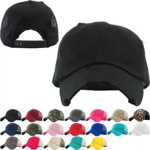 Vintage Distressed Mesh Back Dad Hat Baseball Cap Unconstructed - Imagen 1 de 115