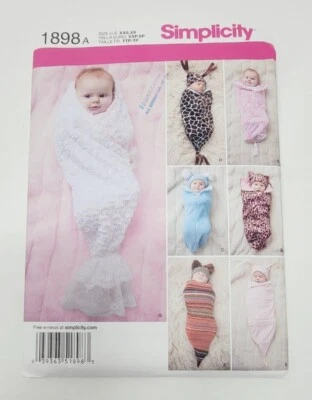 Simplicity 1898 Infants  Swattling sacks and hats Sewing Pattern - Image 1 of 3