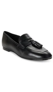 Stuart Weitzman Lyon schwarz lackiertes Leder mit Tassel Loafer flache Schuhe US9M $ 450 neu im Karton - Bild 1 von 20