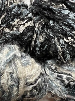 Filatura di Crosa "Luce" Novelty 4 Balls: 2xColor#1, 2xColor#9 Black/White/Gray - Image 1 of 4