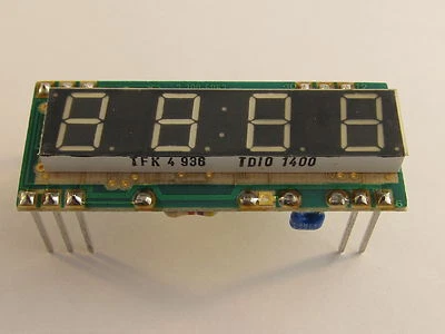 2 Stück/pcs TDIO1400 TFK LED Display, 4 Digit, 7,7mm, für Uhren,Clock TELEFUNKEN - Image 1 of 4