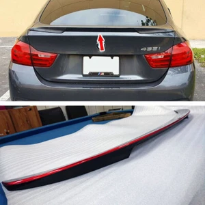 Painted Black + RED For BMW 4-Series F36 Gran Coupe P Style Trunk Spoiler 428i - Picture 1 of 9