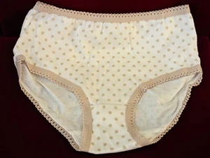 Size 6, Wonder Nation, White & Tan Polka-Dots Girl's Panties - Picture 1 of 3