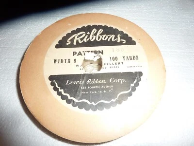 Vtg NOS Spool of Yellow Ribbon 1 1/2" Wide Lewis Ribbon Corp Large Amount S-2 - Image 1 of 3