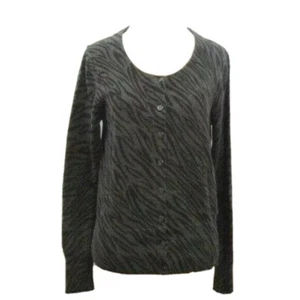 Gap Gray Black Light Cardigan Scoop Neck Top M - Picture 1 of 5