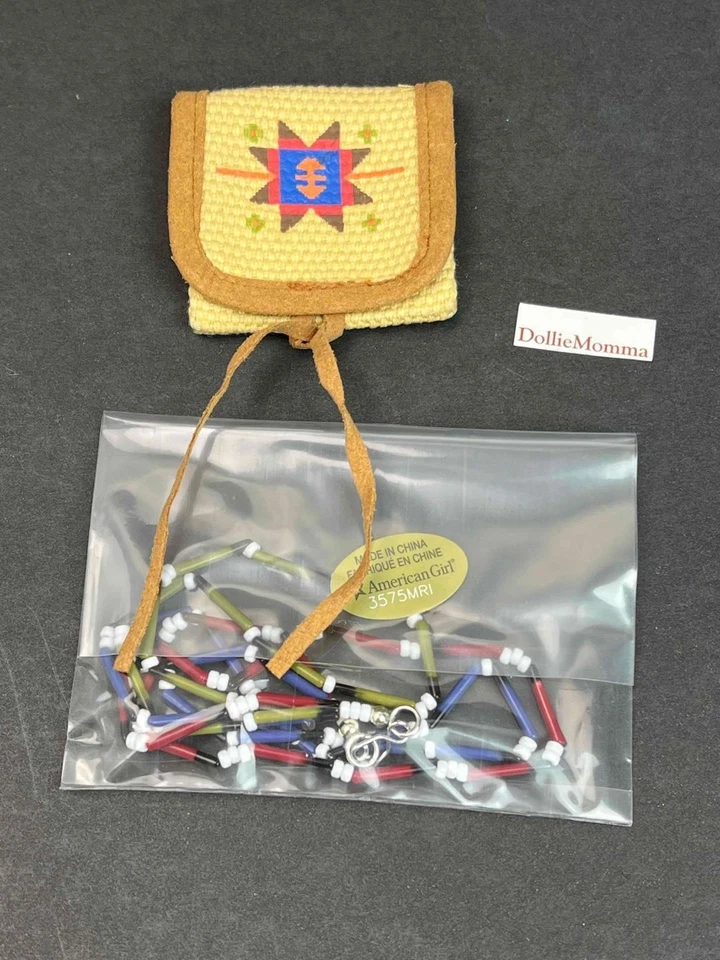 American Girl Kaya Meet Accessories Pouch/Purse Quill Necklace~NoBelt~Indian 18" - Image 1 of 4