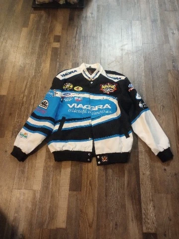Vintage JH Design Viagra Jacket Medium Mark Martin #6 Roush Racing Ford Cover