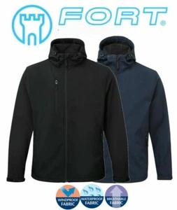 Mens Waterproof Windproof Breathable FLEECE LINED Lined Hooded SOFTSHELL Jacket - Picture 1 of 6