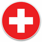 2 x Vinyl Aufkleber 7,5 cm - Schweiz Flagge Karte Schweiz cooles Geschenk #9063