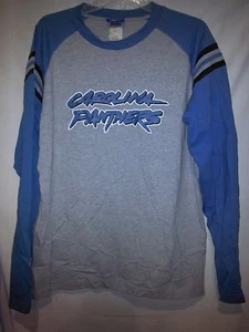 Carolina Panthers Reebok Large Gray Long Sleeve T-Shirt NWT NFL Newton McCaffrey - Picture 1 of 3