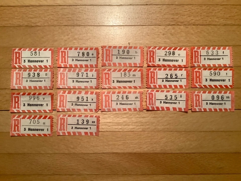 Reco-Zettel 3Hannover 1 (17 Stk) - Bild 1 von 1