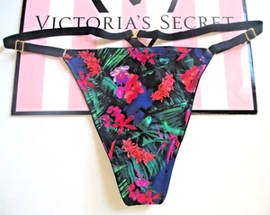 VICTORIA'S SECRET VERY SEXY Adjustable V-String Thong Panty S M L XL Floral VS - Picture 1 of 6
