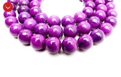 Cuentas redondas de Sugilite púrpura natural de 14 mm para hacer joyas hágalo usted mismo filamento 15" l821 Foto 1 de 4