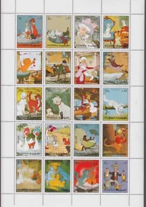FUJEIRA ITEM # 04-0038A DISNEY MNH SHEET of 20 DIFF THE ARISTOCATS - Picture 1 of 1