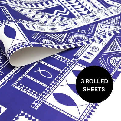 Papel de embrulho náutico marinho vintage 1997 por Catherine Brighty para Brightyes. - Imagem 1 de 4