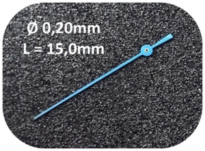 Sekundenzeiger 0,20mm GEBLÄUT L= 15mm - center second hand BLAU - 20KR - Bild 1 von 7