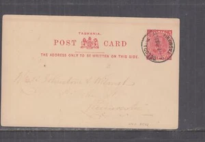 TASMANIA, POSTAL CARD, 1907 KEVII 1d., DELORAINE cds. to Launceston. - Picture 1 of 1