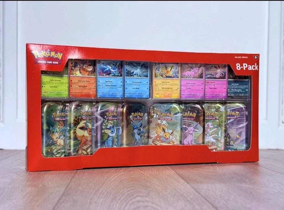 Pokemon TCG Prismatic Evolutions Costco Mini Tins 8 Pack - New & Sealed ✅ - Image 1 of 1