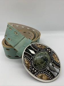 Women’s Leather Rock Belt With Large buckle - Picture 1 of 9