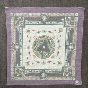 Bufanda bandana vintage Wamcraft suroeste nativo americano púrpura/blanco - Imagen 1 de 6