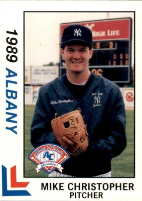 1989 Albany Yankees Best #22 Mike Christopher Church Road Virginia Baseball Card - Image 1 of 2