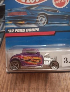 Hot Wheels '32 Ford Coupe #195 Purple Vintage 2000 Mainline Series China Base - Picture 1 of 17
